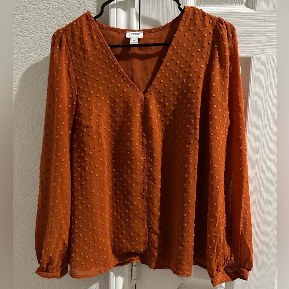J Crew Swiss Dot Blouse